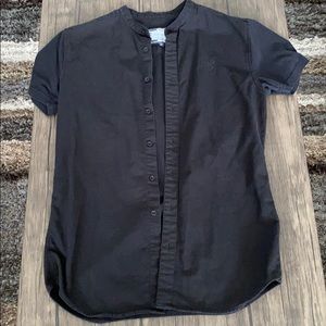 Men’s SikSilk Grandfather Collar Button-Up